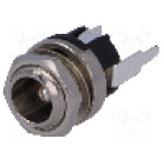 Conector alimentare DC, {{Tensiune nominala}}, {{Numarul de pini}} pini, seria {{Seria producatorului}}, 5,5/2,1mm. NINIGI - PC-G2.1-PCB