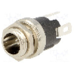 Conector alimentare DC, {{Tensiune nominala}}, {{Numarul de pini}} pini, seria {{Seria producatorului}}, 5,5/2,1mm. SWITCHCRAFT - 722A