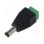 Conector alimentare DC, {{Tensiune nominala}}, {{Numarul de pini}} pini, seria {{Seria producatorului}}, 5,5/2,5mm. NINIGI - PC-2.5-TB