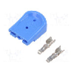 Conector alimentare DC, {{Tensiune nominala}}, {{Numarul de pini}} pini, seria {{Seria producatorului}}, {{Dimensiune pin}}. ANDERSON POWER PRODUCTS - SBSMINI045BLU