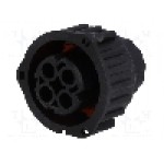 Conector auto, 2.5mm System, 4 pini, TE Connectivity - 1-967325-1
