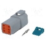 Conector auto, AT, 6 pini, AMPHENOL - AT04-6P-KIT01