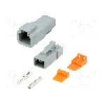 Conector auto, ATP, 2 pini, AMPHENOL - ATP2PS-CKIT