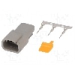 Conector auto, DTM, 3 pini, DEUTSCH - S-DTM 04-3 P