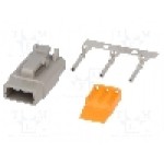 Conector auto, DTM, 3 pini, DEUTSCH - S-DTM 06-3 S