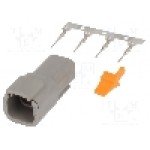 Conector auto, DTM, 4 pini, DEUTSCH - S-DTM 04-4 P