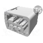 Conector auto, Heavy Duty Sealed Connector Systems (HDSCS), 3 pini, TE Connectivity - 1-1418448-1