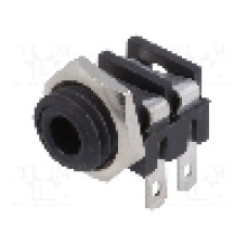 Conector jack, Jack 3,5mm, 2 contacte, mama, CLIFF - S6/BB (CL1382)