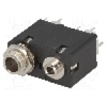 Conector jack, Jack 3,5mm + Jack 6,3mm, 2 contacte, mama, AMPHENOL - ACJM-MVD985-2S