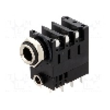 Conector jack, Jack 3,5mm + Jack 6,3mm, 3 contacte, mama, AMPHENOL - ACJS-MHD985