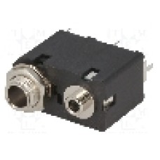 Conector jack, Jack 3,5mm + Jack 6,3mm, 3 contacte, mama, AMPHENOL - ACJS-MVD985-3