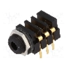 Conector jack, Jack 3,5mm x 18,6mm, 3 contacte, mama, SCHURTER - 4802.2330