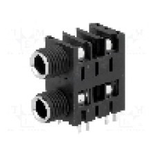 Conector jack, Jack 6,3mm, 2 contacte, mama, AMPHENOL - ACJM-MHDC