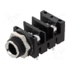 Conector jack, Jack 6,3mm, 2 contacte, mama, AMPHENOL - ACJM-MHDR