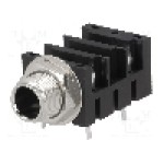 Conector jack, Jack 6,3mm, 2 contacte, mama, AMPHENOL - ACJM-MHDRM