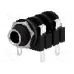 Conector jack, Jack 6,3mm, 2 contacte, mama, AMPHENOL - ACJM-MHS