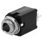 Conector jack, Jack 6,3mm, 2 contacte, mama, AMPHENOL - ACJM-MN-2