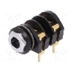 Conector jack, Jack 6,3mm, 2 contacte, mama, CLIFF - CL1308G