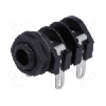 Conector jack, Jack 6,3mm, 2 contacte, mama, CLIFF - S2/BNB (CL1160A)