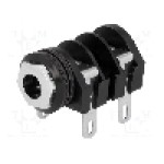 Conector jack, Jack 6,3mm, 2 contacte, mama, CLIFF - S4/BNB (CL1298A)