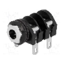 Conector jack, Jack 6,3mm, 2 contacte, mama, CLIFF - S4/BNB (CL1298A)
