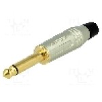 Conector jack, Jack 6,3mm, 2 contacte, tata, AMPHENOL - ACPM-GN-AU