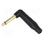 Conector jack, Jack 6,3mm, 2 contacte, tata, AMPHENOL - ACPM-RB-AU