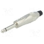 Conector jack, Jack 6,3mm, 2 contacte, tata, AMPHENOL - TM2PN