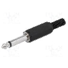 Conector jack, Jack 6,3mm, 2 contacte, tata, {{Producator}} - 
