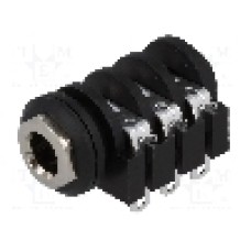 Conector jack, Jack 6,3mm, 3 contacte, mama, AMPHENOL - ACJS-IHS