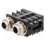 Conector jack, Jack 6,3mm, 3 contacte, mama, AMPHENOL - ACJS-MHDCM