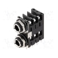 Conector jack, Jack 6,3mm, 3 contacte, mama, AMPHENOL - ACJS-MHDE