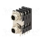 Conector jack, Jack 6,3mm, 3 contacte, mama, AMPHENOL - ACJS-MHDEM