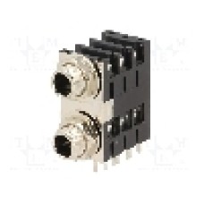 Conector jack, Jack 6,3mm, 3 contacte, mama, AMPHENOL - ACJS-MHDEM