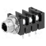 Conector jack, Jack 6,3mm, 3 contacte, mama, AMPHENOL - ACJS-MHDRM