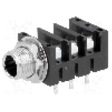 Conector jack, Jack 6,3mm, 3 contacte, mama, AMPHENOL - ACJS-MHDRM