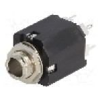 Conector jack, Jack 6,3mm, 3 contacte, mama, AMPHENOL - ACJS-MN-5