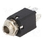 Conector jack, Jack 6,3mm, 3 contacte, mama, AMPHENOL - ACJS-MVS-5