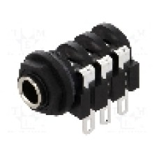Conector jack, Jack 6,3mm, 3 contacte, mama, AMPHENOL - ACJS-PHS