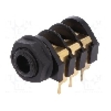 Conector jack, Jack 6,3mm, 3 contacte, mama, CLIFF - CL12327