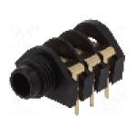 Conector jack, Jack 6,3mm, 3 contacte, mama, CLIFF - CL12345