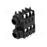 Conector jack, Jack 6,3mm, 3 contacte, mama, CLIFF - FCR1124