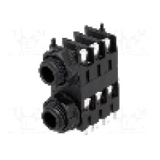 Conector jack, Jack 6,3mm, 3 contacte, mama, CLIFF - FCR1124
