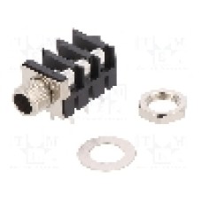 Conector jack, Jack 6,3mm, 3 contacte, mama, CLIFF - FCR11650EW