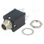 Conector jack, Jack 6,3mm, 3 contacte, mama, CLIFF - J/SKT S1VS/SBB