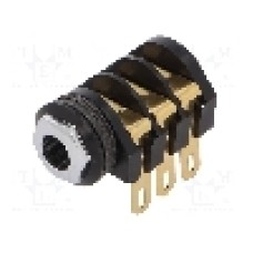 Conector jack, Jack 6,3mm, 3 contacte, mama, CLIFF - J/SKT S4/BBB/ST/GOLD/ASSEM