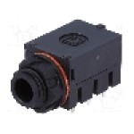 Conector jack, Jack 6,3mm, 3 contacte, mama, CLIFF - S1KA/BBB/WNW