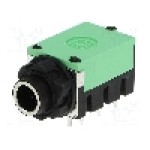 Conector jack, Jack 6,3mm, 3 contacte, mama, CLIFF - S1KC/BBB/NI/WN/IEW