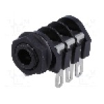 Conector jack, Jack 6,3mm, 3 contacte, mama, CLIFF - S2/BBB (CL1220A)