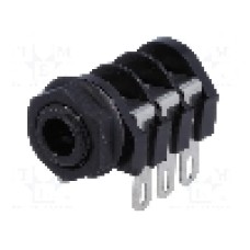 Conector jack, Jack 6,3mm, 3 contacte, mama, CLIFF - S2/BBB (CL1220A)